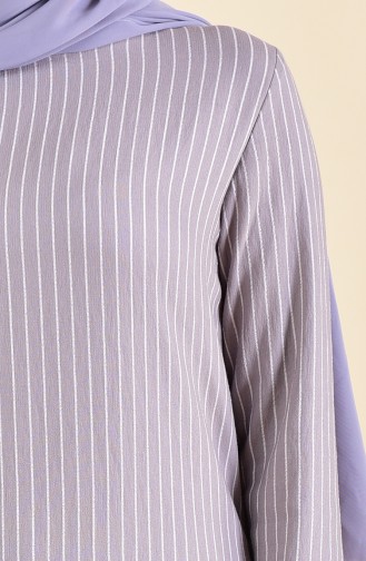 BURUN   Striped Tunic Trousers Double Suit 11179-04 Gray 11179-04