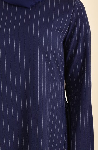 BURUN     Striped Tunic Pants Double Suit 11176-02 Navy 11176-02