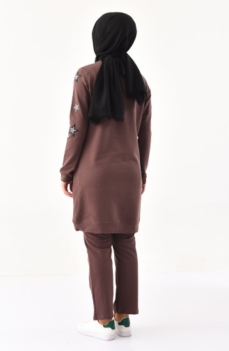 BWEST Pattern Tracksuit 9006-04 Brown 9006-04