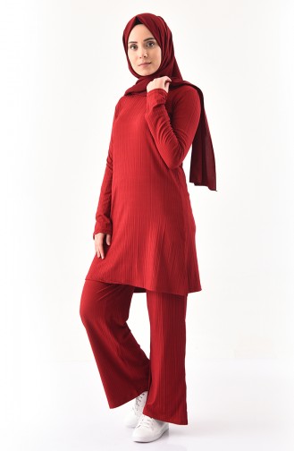 Tunic Pants Binary Suit 2143-08 Claret Red 2143-08