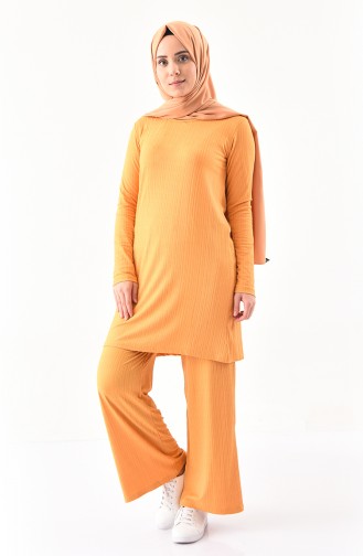 Ensemble Deux Pieces Tunique Pantalon 2143-11 Jaune 2143-11