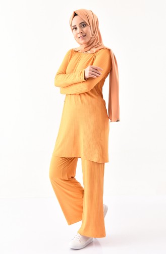 Ensemble Deux Pieces Tunique Pantalon 2143-11 Jaune 2143-11