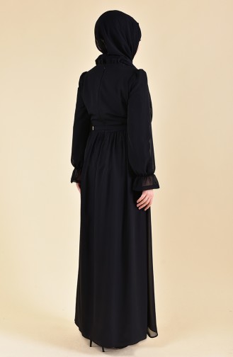 Black Hijab Dress 81594-02