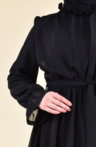 Schwarz Hijab Kleider 81594-02