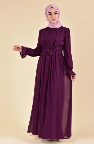 BURUN    Sleeve Elastic Dress 81594-03 Purple 81594-03