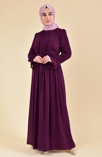 BURUN    Sleeve Elastic Dress 81594-03 Purple 81594-03