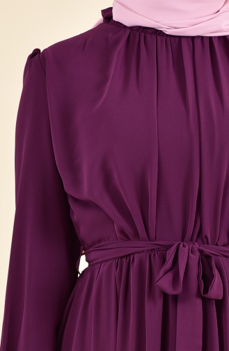 BURUN    Sleeve Elastic Dress 81594-03 Purple 81594-03