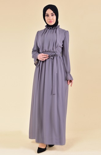 Grau Hijab Kleider 81594-05