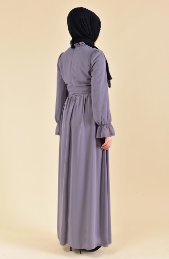 Grau Hijab Kleider 81594-05