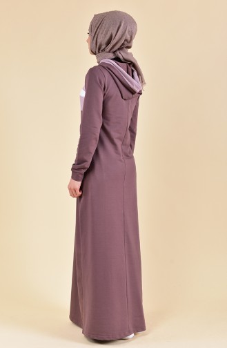 Brown Hijab Dress 8320-01