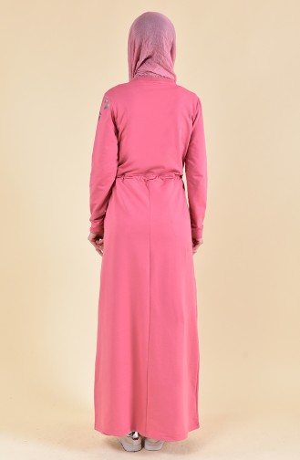 بي وست فستان رياضي بتصميم مزموم عند الخصر 9015-05 لون وردي باهت 9015-05