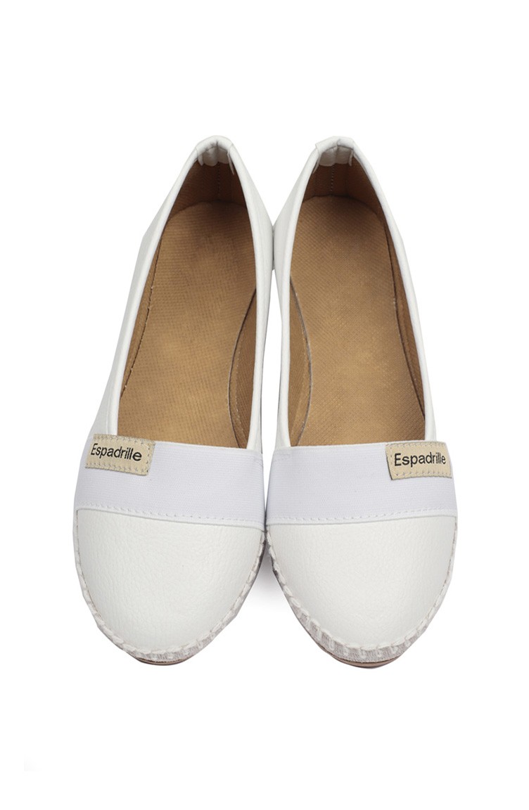 White Women`s Flats 944000 Sefamerve