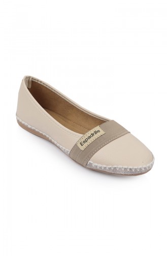 Beige Women`s Flats 94402-2