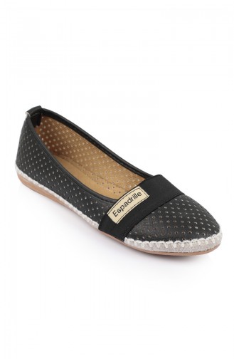Black Woman Flat Shoe 94501-1
