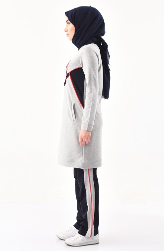 Cepli Eşofman Takım 8387-01 Gri