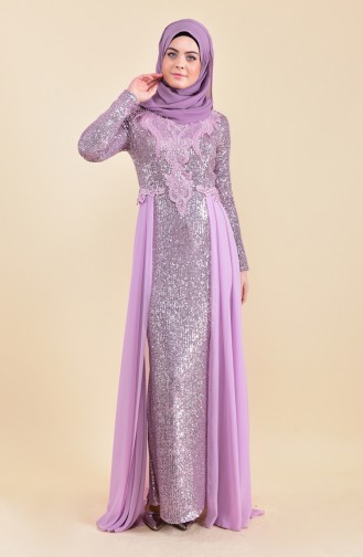 Sequined Evening Dress 52742-03 Lilac 52742-03