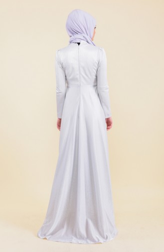 Habillé Hijab Gris 7058-01