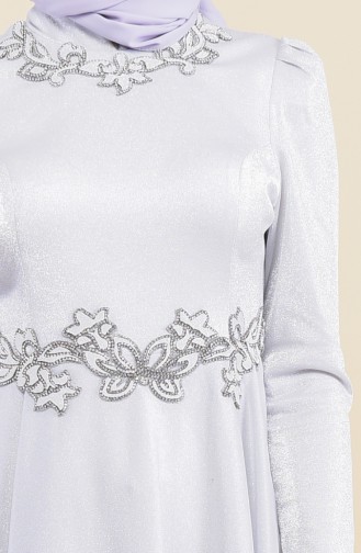 Habillé Hijab Gris 7058-01
