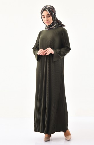 Khaki Hijab Kleider 19101-03