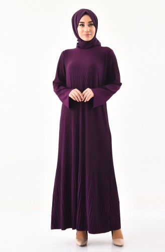 Pleated Sandy Dress 19101-07 Purple 19101-07