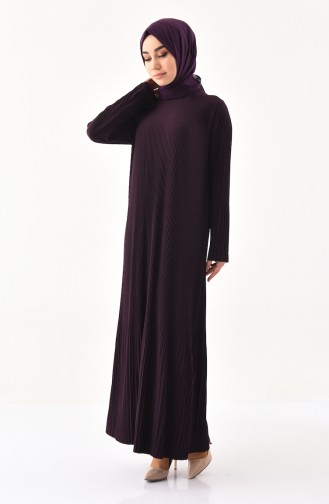 Pleated Sandy Dress 19101-08 Dark Purple 19101-08