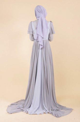 Robe de Soirée 7024-02 Gris 7024-02