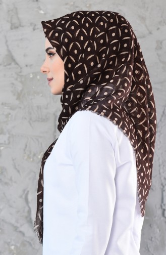 Patterned Cotton Shawl 901449-05 Brown 901449-05