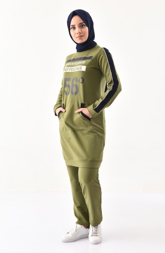 BWEST pockets Tracksuit 8390-01 Oil Green 8390-01