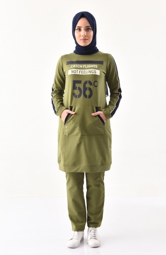 BWEST pockets Tracksuit 8390-01 Oil Green 8390-01