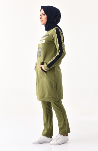 BWEST pockets Tracksuit 8390-01 Oil Green 8390-01