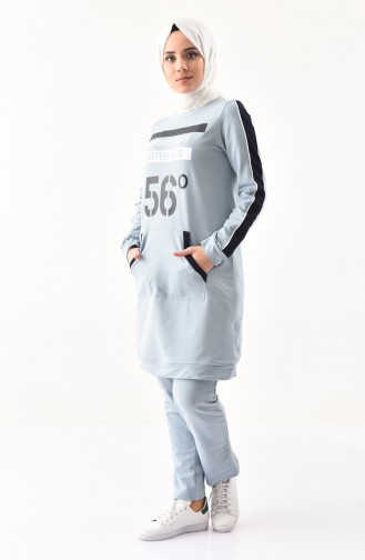 BWEST pockets Tracksuit 8390-08 Ice Blue 8390-08