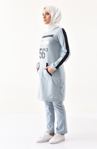 BWEST pockets Tracksuit 8390-08 Ice Blue 8390-08