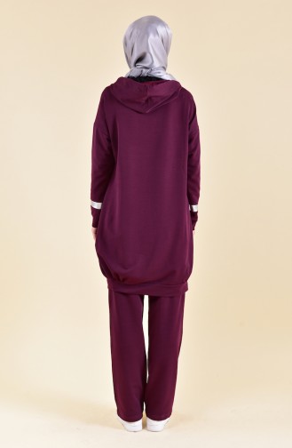 BWEST sequined Tracksuit 9007-04 Plum 9007-04