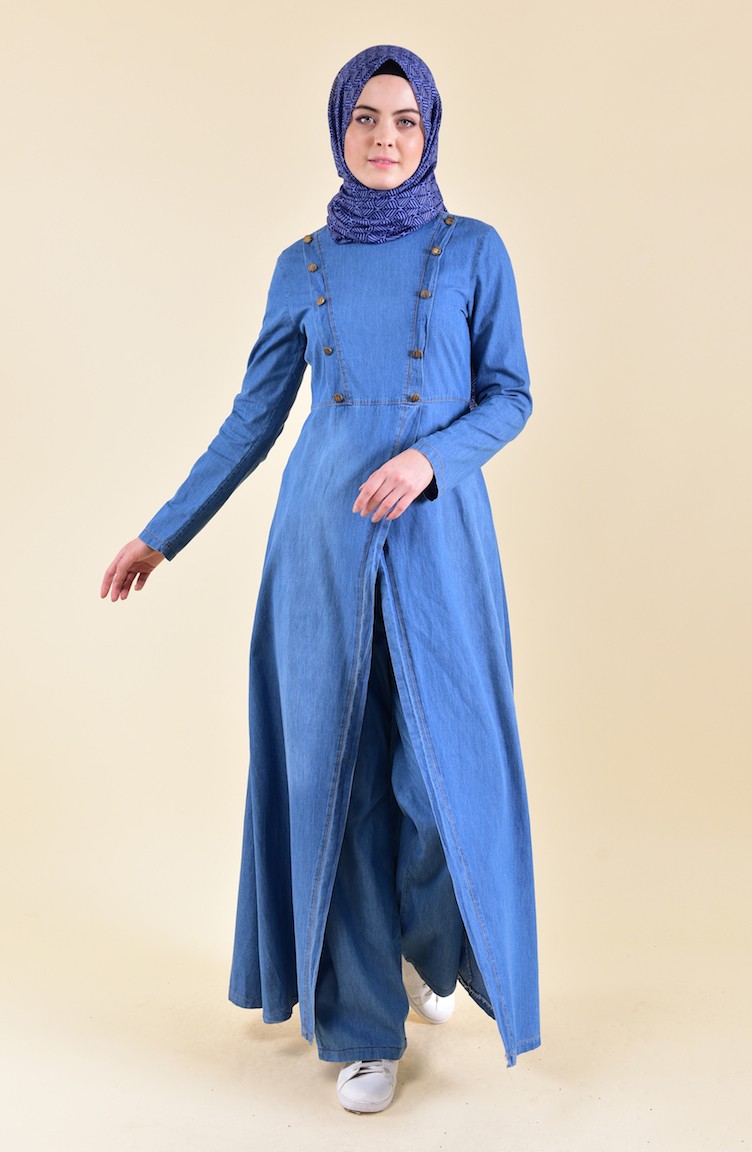 long denim tunic