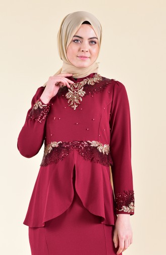 Habillé Hijab Bordeaux 8240-03