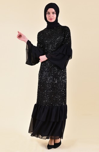 Sequined Dress 3871-04 Black 3871-04