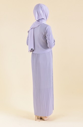 Pleated Dress 5248-04 Gray 5248-04