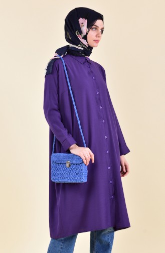 Oyya Sleeves attached Tunic 8122-13 Purple 8122-13