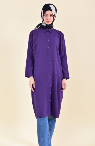 Oyya Sleeves attached Tunic 8122-13 Purple 8122-13