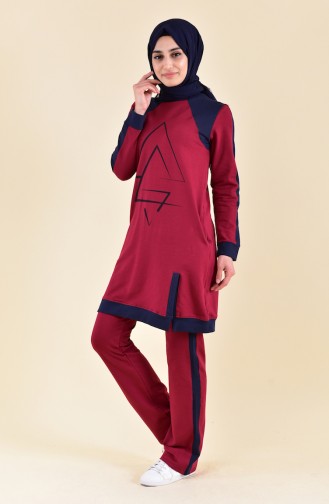 Pockets Tracksuit 1414-03 Bordeaux 1414-03