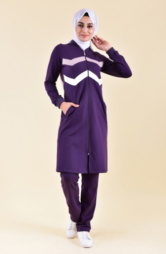 BWEST Zippered Tracksuit 8312-07 Purple 8312-07