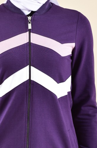 BWEST Zippered Tracksuit 8312-07 Purple 8312-07