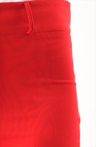Bol Paça Pantolon 2053-01 Kırmızı