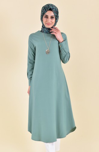 Sude Necklace Long Tunic 3162-05 Almond Green 3162-05