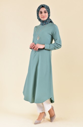 Sude Necklace Long Tunic 3162-05 Almond Green 3162-05