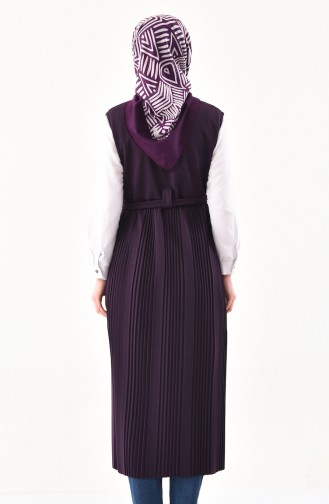 Belted Pleated Vest  2078-03 Purple 2078-03
