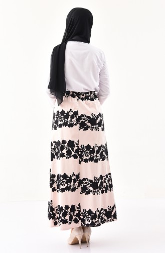 DURAN Patterned Skirt 1115-01 Powder Black 1115-01