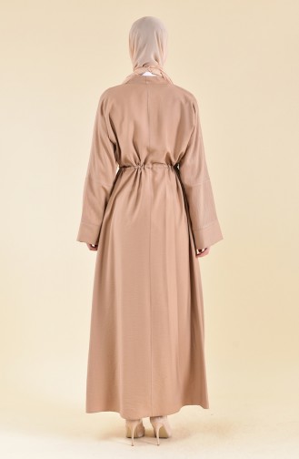 Abaya Taille Lacets 7826-06 Camel 7826-06
