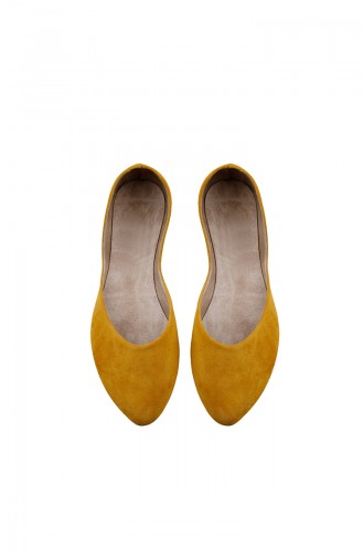 Saffron Colored Women`s Flats 0114-10