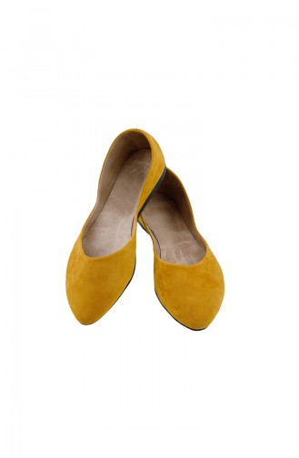 Saffron Colored Women`s Flats 0114-10